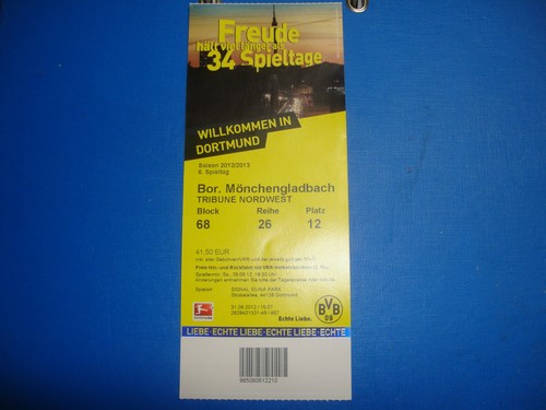 Ticket bvb dortmund - 12/13,