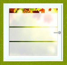 28,90€/m² Fensterfolie STREIFEN freistehend Milchglas Folie Sichtschutz FD0055