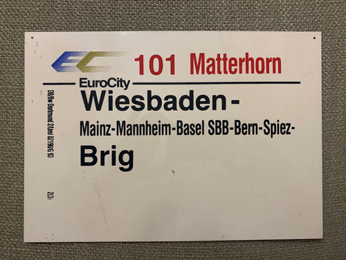 Zuglaufschild 101 - zuglaufschild, ec