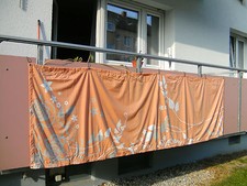 Balkonsichtschutz, Verkleidung, Windschutz, Stoff 90 x 300cm, "FANTASIE"