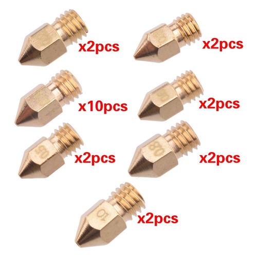 22x mk8 copper extruder nozzle - 22x,