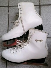 Schlittschuhe von Ewald, Echtleder,  Weiß, Gr. 43 - fällt kleiner aus eher 40/41