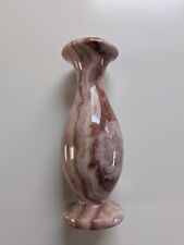 Rote Marmor Vase, Vintage Vase aus 100% Naturstein