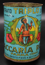 Alte Box Zinn Werbung Konzentrat Dreifach Tomate Zaccaria Rossi Parma