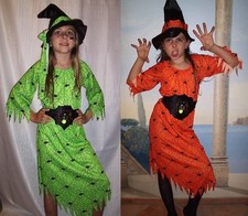 Hexenkostüm NEON-Grün /
