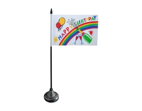 Tischflagge happy birthday - tischflagge,