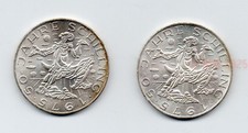 Österreich, 2 x 100 Schilling, 1975, 50 Jahre Schilling, Silber