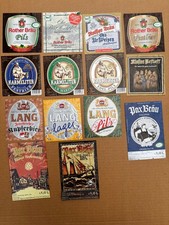 Lot Bieretiketten Rhön 14 stück. Pax, Rother Bräu, Brauerei Lang, Karmeliter