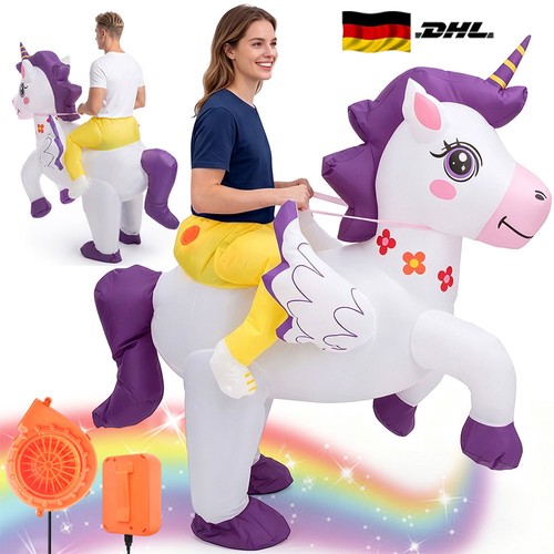 Aufblasbares einhorn kostüm - aufblasbares,