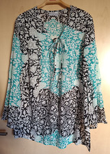 bpc selection by Bonprix Bluse Tunika Strandtunika Langarm Shirt Gr. 40 Schwarz