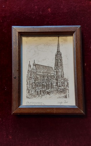 Kleine radierung stephansdom - kleine, ;