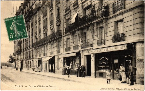 Cpa paris 15e rue olivier - rue,