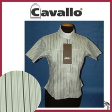 Turnierbluse Cavallo Diana in white/greyStripes