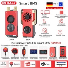 Daly BMS 4S 12V/8S 24V/16S 48V 200A-250A LiFePo4 Akku Smart BMS+Bluetooth Module
