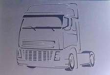 #1 LKW Airbrush Schablone Mann Mercedes Scania Volvo Kamaz Wand Auto Lack Maske