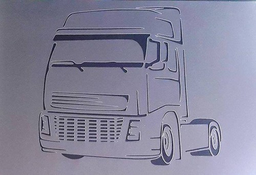 Lkw airbrush schablone mann - airbrush,