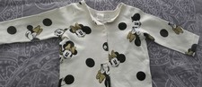 Strickjacke  Gr 74 Von H&M, DISNEY mit  Minnie Mouse, Weiss, Glitzer