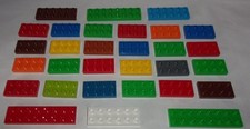 LEGO DUPLO 30 STEINE BAUSTEINE 2x4 2x6 2x8 Noppen flach !!