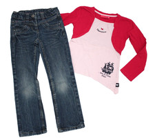 2tlg Jeans-Hose Langarm-Shirt