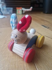 Schiebespielzeug Hase Aus massivem Holz 