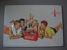 Coca-Cola Metall Schild, Freunde - 125 Jahre