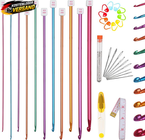 Häkelnadel set für tunesisch - häkelnadel,