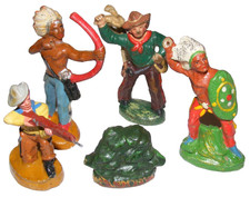 Vintage DDR Spielzeug Cowboy