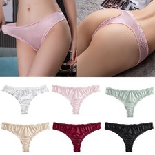 Briefs G-String-Tanga T-Back Unterwäsche Schlüpfer Sexy Satin Höschen Ж С