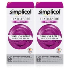 Simplicol Textilfarbe intensiv Sinnliche-Beere - Einfaches Färben (2er Pack)
