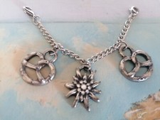 Charivari Silber Farbe Trachtenschmuck Dirndlkette Alpenweiss Brezeln Wiesn Fest