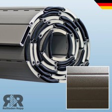 Rolladen Rolladenbehang ALU auf Maß 55mm A55G Farbe braun Panzer Behang auf Maß
