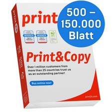 Druckerpapier Kopierpapier 500 - 150000 Blatt A4 80g Premium Hochweiß print24