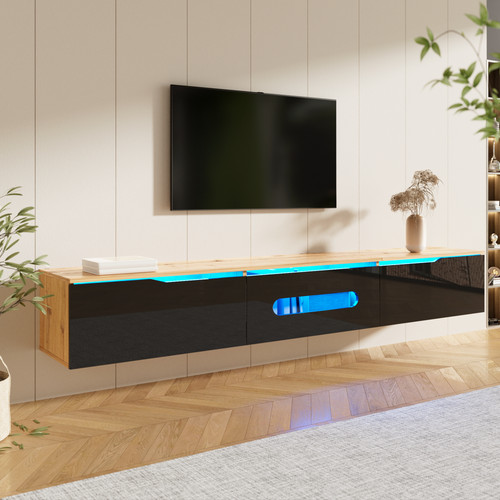 180cm wand schrank mit led - wand, tv