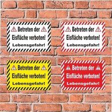 Warnschild Betreten Eisfläche