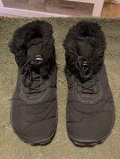 FlexEase Winter Barfußschuhe, Schwarz, Größe 39, warm gefüttert, Anti-Rutsch