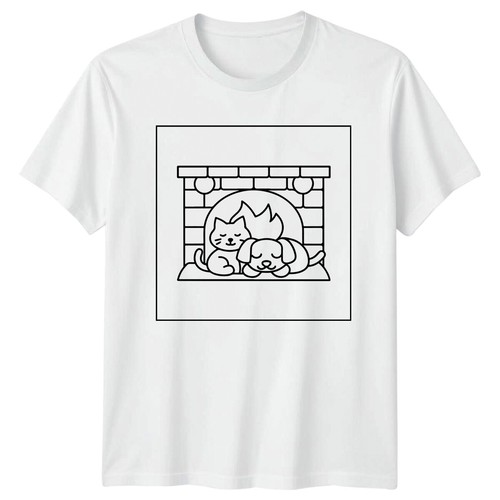 Katze hund kamin tiere damen - kamin,