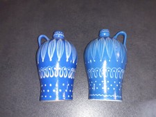 Dachbodenfund Nachlass 2x Deko blaue Vasen Keramik Vase