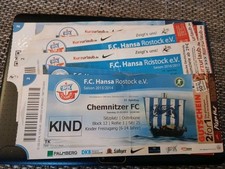 Alte Eintrittskarten FC Hansa