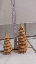 ERZGEBIRGE Tannenbäume-2 Stück- Schöne Handarbeit
