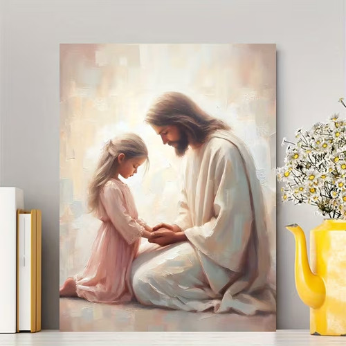 Jesus mit kind leinwandbild - jesus,