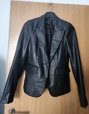 Damen Kunstleder Kunst Leder Blazer Jacke XS 34 schwarz Marke Amisu New Yorker