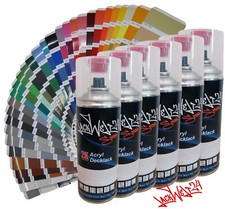 6 Dosen 2K-Acryl-Lackspray RAL 9001 Cremeweiss, in 4 Glanzstufen, je 400ml