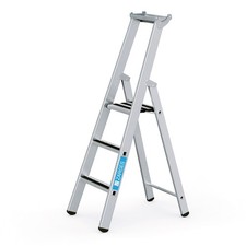 Zarges gebördelte Stufen-Stehleiter R13step S 3 Stufen Z600 mit Werkzeugablage