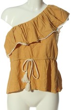 ZARA Schlupf-Bluse Damen Bluse Gr. DE 38 blassgelb Elegant