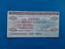 1 x 100 Lire Miniassegni
