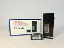 Grundig 2070 Hand Diktiergerät mit steno cassette 30 Aufnahmegerät Germany TOP