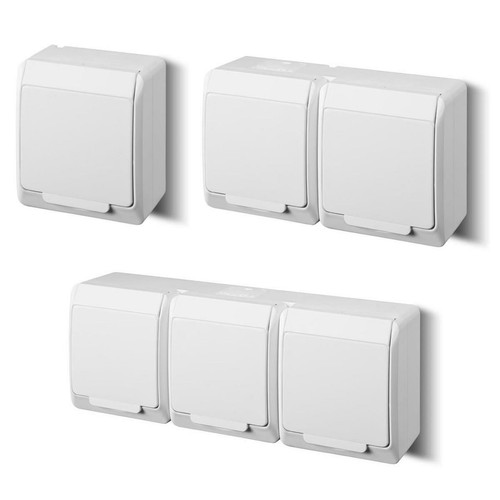 Aufputz schuko steckdose - schuko,