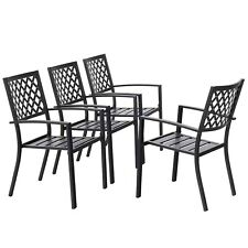 4er Set Gartenstuhl Stapelstuhl Metall Stühle Campingstuhl Terrassenstuhl