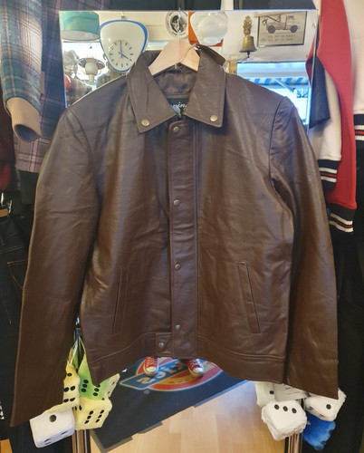 Lederjacke braun rindsleder - lederjacke,