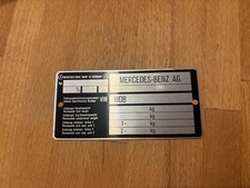 Mercedes benz typenschild - benz,